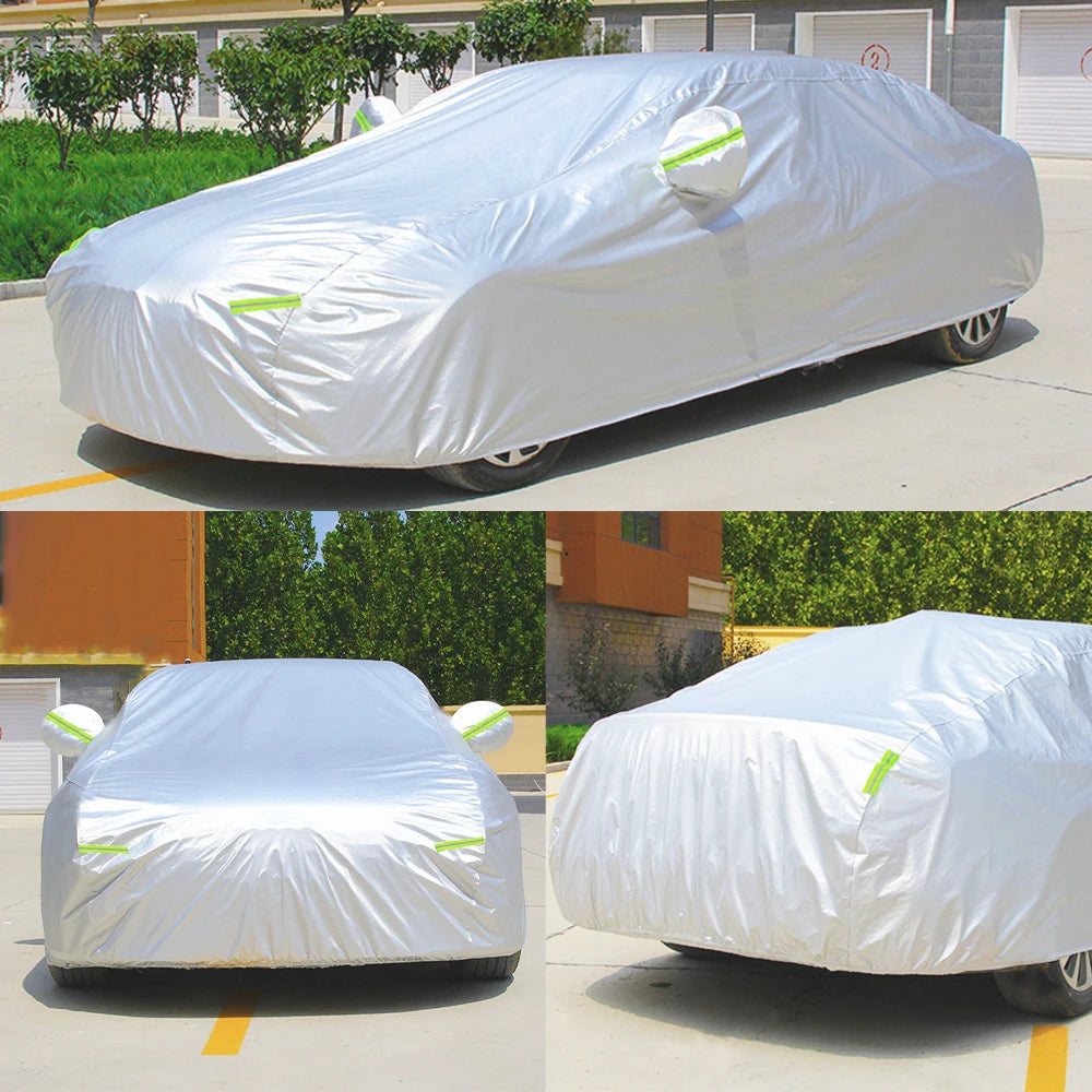 190T Car Cover Protection Sunscreen Heat Insulation Dust Resistant Scratch For Tesla Model 3 2017-2024 Car Exterior Accessories Car Mobile World