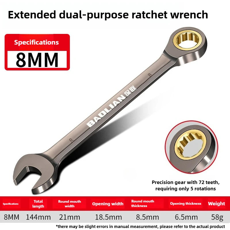 Universal Torx Wrench Adjustable Torque 8-22mm Ratchet Spanner for Bicycle Motorcycle Car Repair Tools Mechanical Tool