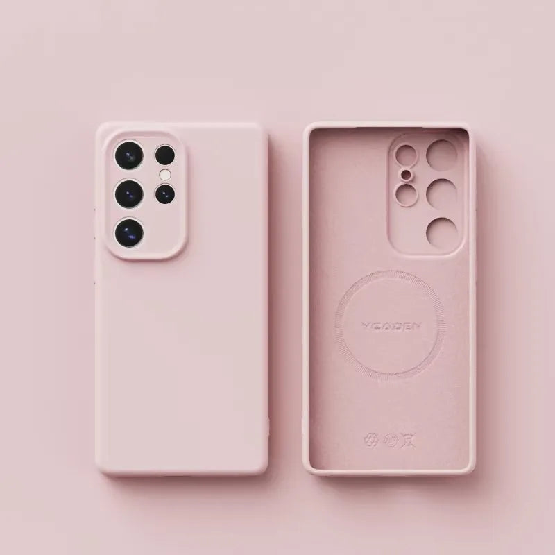 Original Liquid Silicone Magnetic Phone Case For Samsung Galaxy S26 S25 S24 S23 S 26 Ultra Plus Cases Wireless Charge Soft Cover Car Mobile World