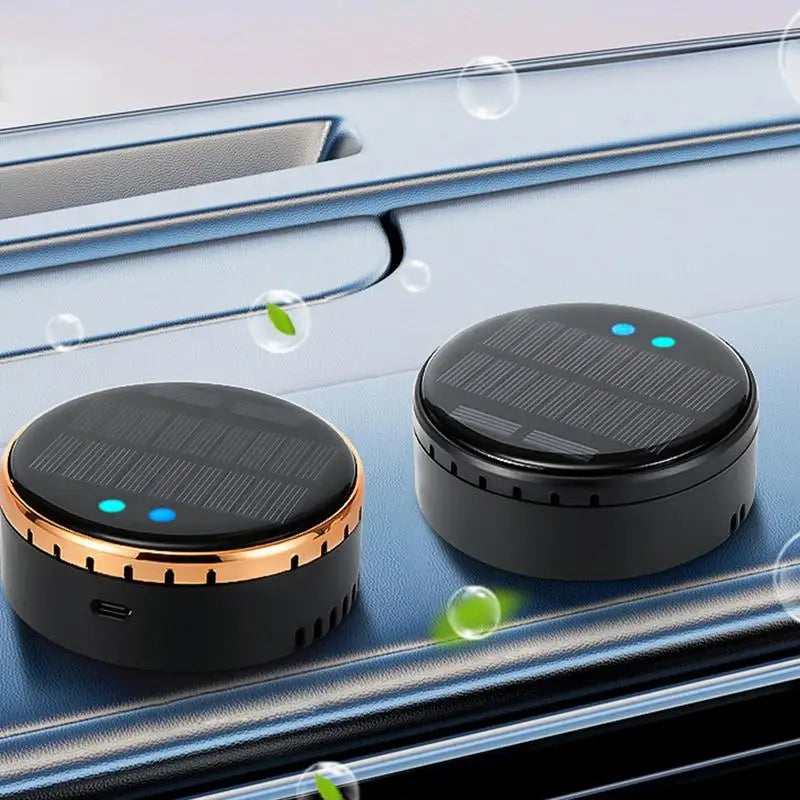 Solar Air Purifier Car Deodorizer Odor Eliminator Pads Smart USB Auto Air Freshener Silent Purification Remove PM2.5/TVOC CM World