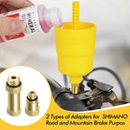 Brake Bleed Kit for Shimano Hydraulic Brakes, Brake Fluid Change Hydraulic Kits, Including 2Pcs 60ml Brake Fluid Mineral Oil CM World