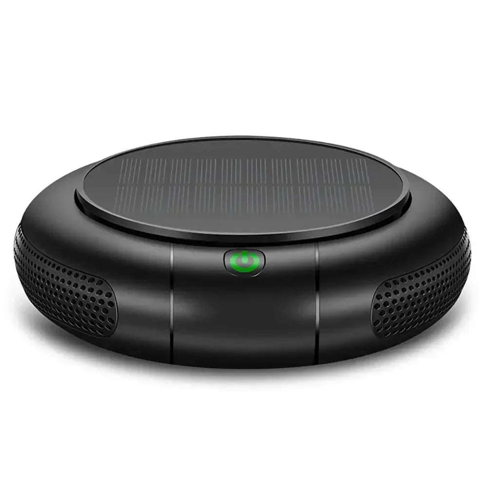 Solar Car Air Purifier Usb Oxygen Cleaner Negative Ion 1200Mah HEPA Filter PM2.5 Smoke Remover Interior Air Fresh Car Supplies CM World