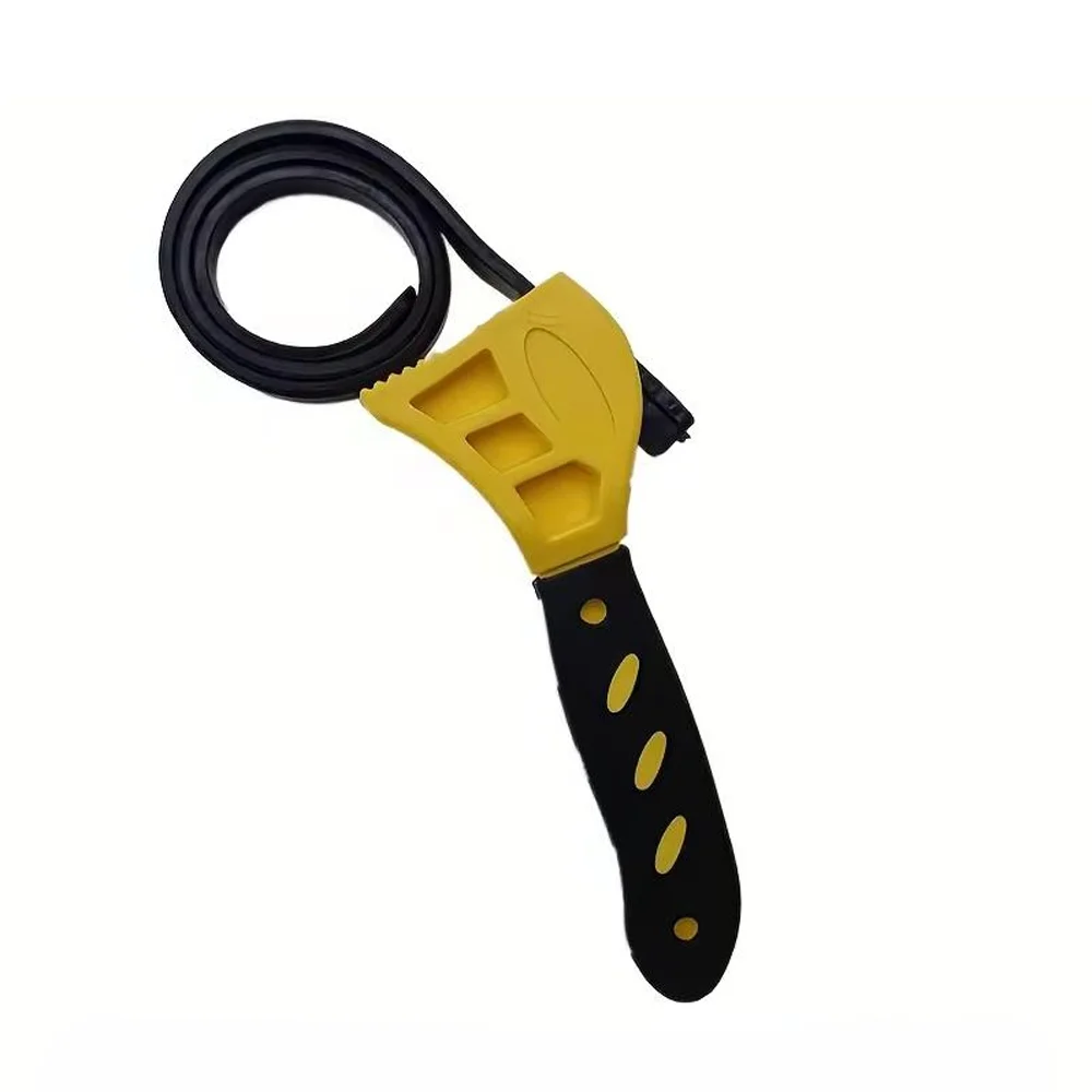 6inch Belt Wrench Oil Filter Puller Strap Spanner Chain Wrench Strap Opener, Adjustable Disassembly Tool Car Mobile World