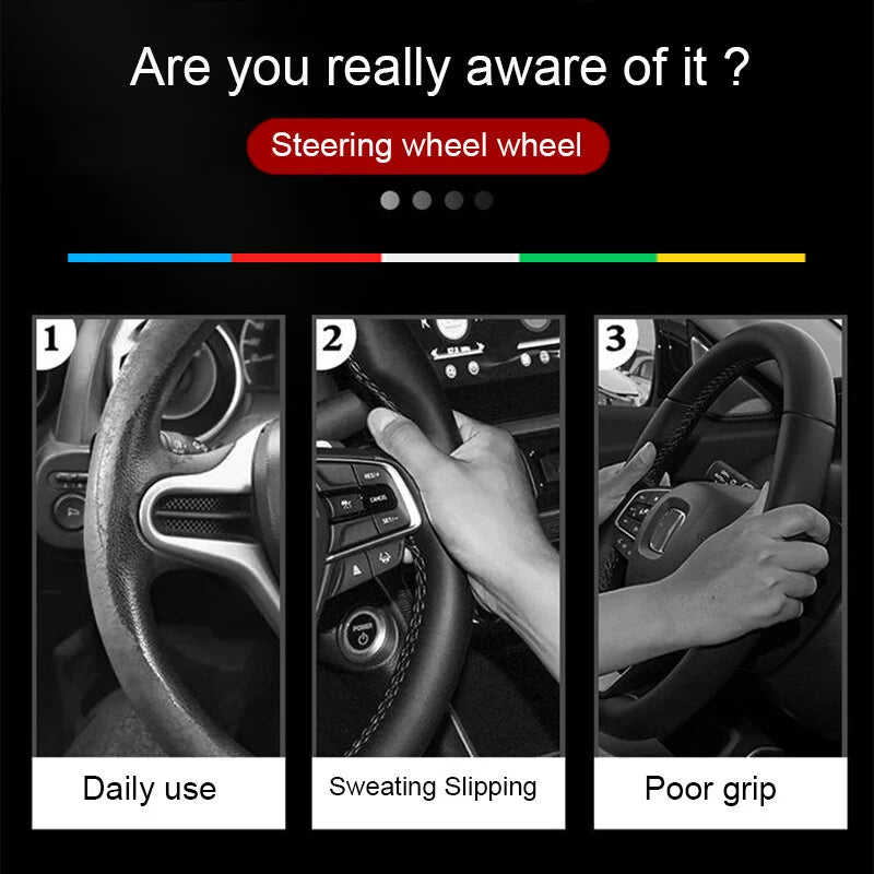Car Anti-Slip Suede Steering Wheel Cover For Volkswagen Passat Golf GTI Beetle Tiguan Touareg Polo T-ROC ID.3 ID.4 Jetta T-Cross CM World