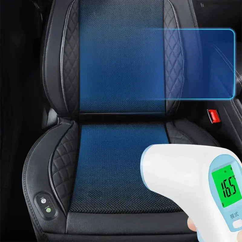 DC12/24V Car Summer Cool Air Seat Cushion Quick Blow Ventilation Refrigerated Seat Cover With Massagers Pat Mat Car Mobile World