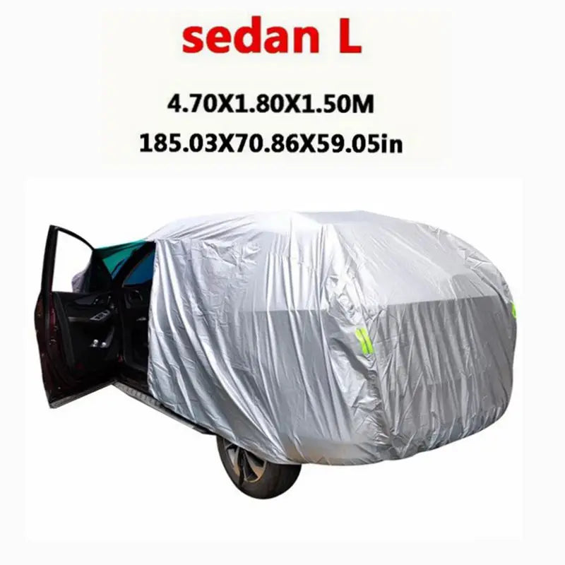 Universal SUV/Sedan Full Car Covers Outdoor Sun Rain Snow Protection UV Car Umbrella Silver S-XXL Auto Case Cover