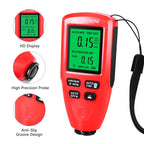 Car Paint Thickness Tester Car Coating Thickness Meter for Automobile Paint Inspection Manufacturing Industry Metal Surface CM World