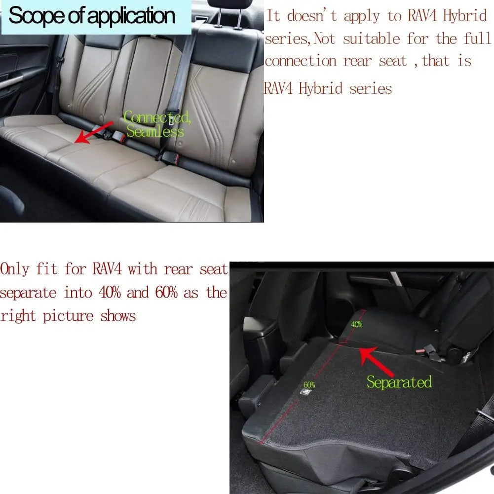EKR Custom Fit for Toyota Rav4 Car Seat Covers (Gas) 2013 2014 2015 2016 2017 2018 LE/XLE/Limited/Platinum/SE Leather Car Seat Cover Full Set for SUV