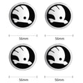 4pcs 56/60/65/68mm Car Wheel Center Hub Caps Stickers Cover Accessories For Skoda Rapid Scala Kodiaq Fabia Kamiq Karoq Octavia 3
