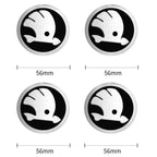 4pcs 56/60/65/68mm Car Wheel Center Hub Caps Stickers Cover Accessories For Skoda Rapid Scala Kodiaq Fabia Kamiq Karoq Octavia 3
