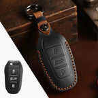 Leather Car Key Case Cover Fob Keychain Accessories for Peugeot 308 408 508 2008 3008 4008 5008 Citroen C4 C4L C6 Keyring Holder