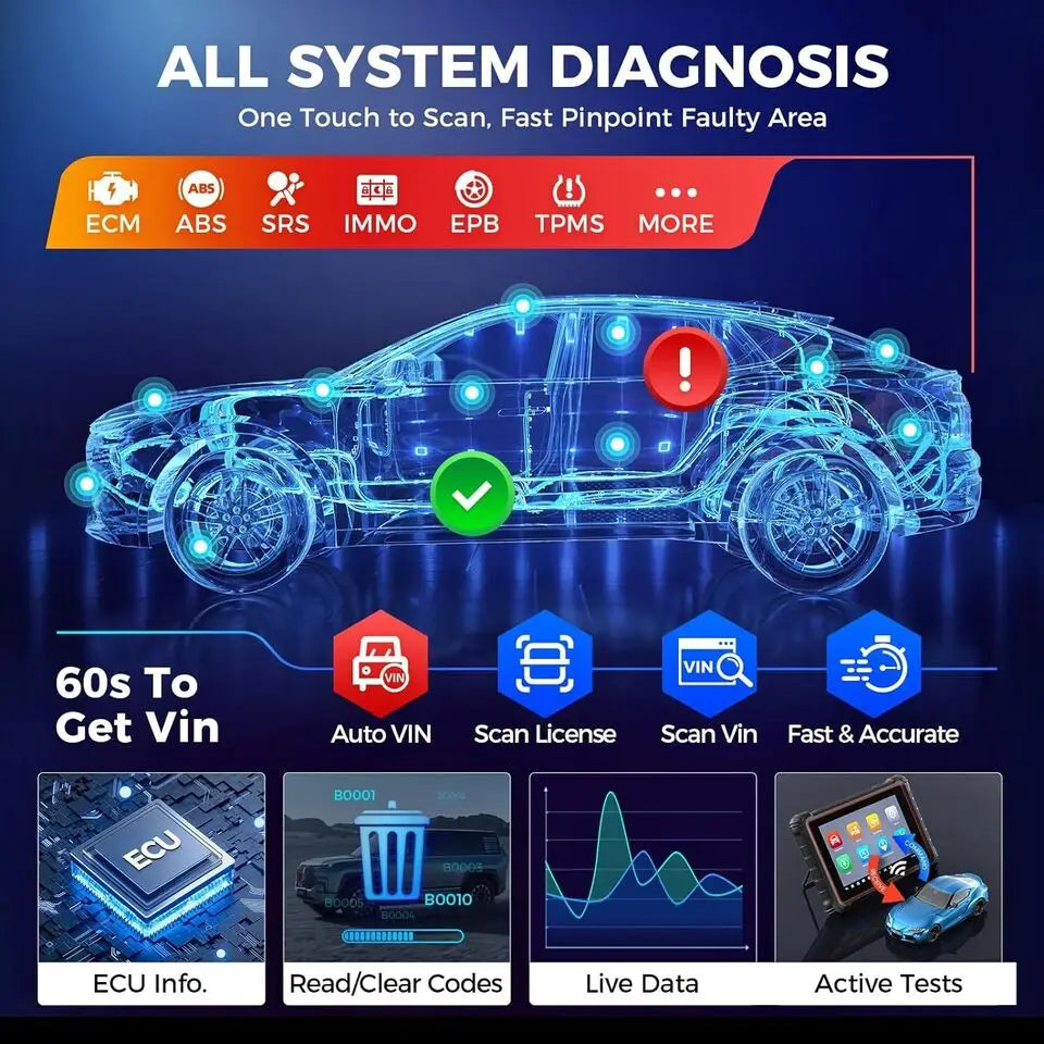Autel MaxiCheck MK900 Obd2 Scanner Bidirectional Control Scan Tool All System Diagnostic Tools DOIP & CAN Upgrade of MK808BT