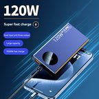 500000mAh Power Bank 120W Super Fast Charging PD20W Dual Way Digital Display Airplane Safe CCC For iPhone Samsung Xiaomi