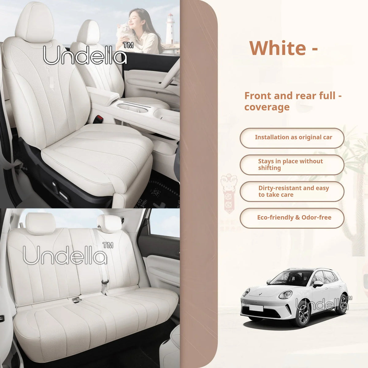 For GWM ORA 5 2026 2027 Car Custom Fit Seat Covers Full Covered with Set Front Back Row Full Set Cushions Accessories