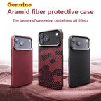 Ultra Slim Real Aramid Kevlar Carbon Fiber Business Case For IPhone 17 Air Pro Max Magnetic Charging Shockproof Protective Cover Car Mobile World