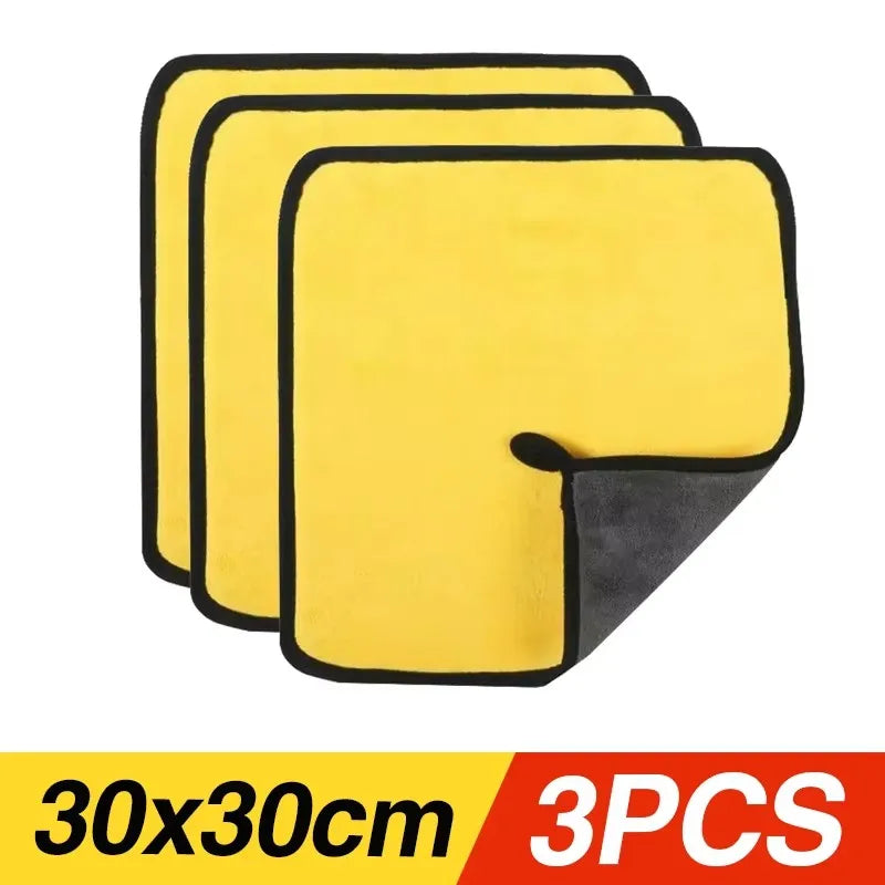 3/10Pcs Microfiber Cleaning Towel Car Cleaning Cloths Professional Detailing Car Drying Microfiber Towel Wash Towels Accessories