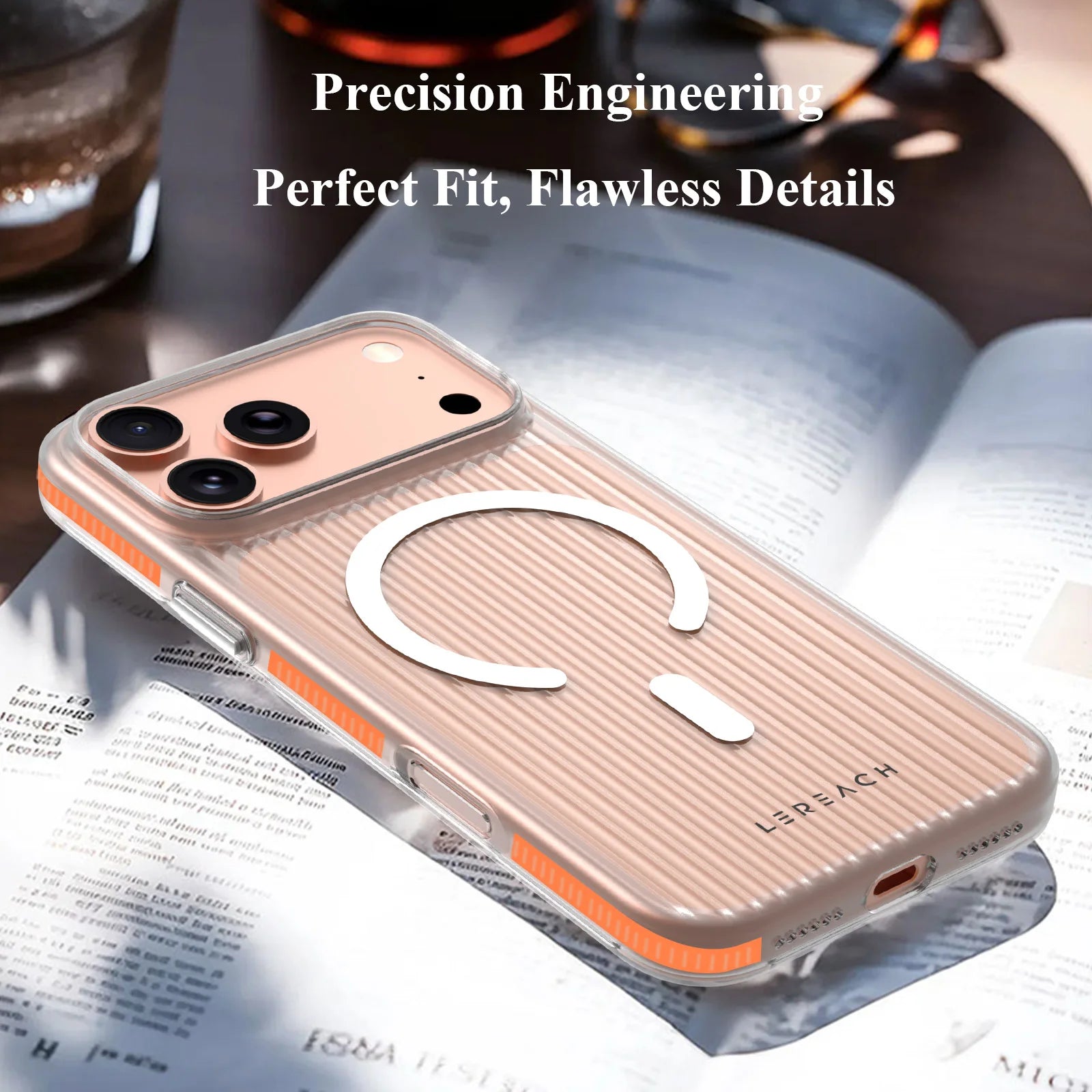 Lereach Magnetic Matte Phone Case for iPhone 17 Pro Max / 17 Air / 17 - PC+Magnet Material, Anti-slip Drop Protection Car Mobile World