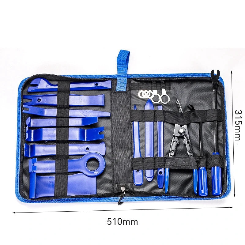 19Pcs Trim Removal Tool Set & Clip Plier Upholstery Remover Nylon Car Panel Removal Set with Portable Storage Bag CM World