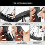 Portable Bicycle Flat Tire Repair Kit - Quick-Dry Rubber Patches, Glue Set for MTB & Road Bike Inner Tubes CM World