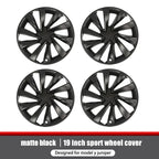 4PCS Hub Cap 19 Inch for Tesla New Model Y Juniper Crossflow Wheels Cover Performance Full Rim Tire Car Accessories 2025 2026