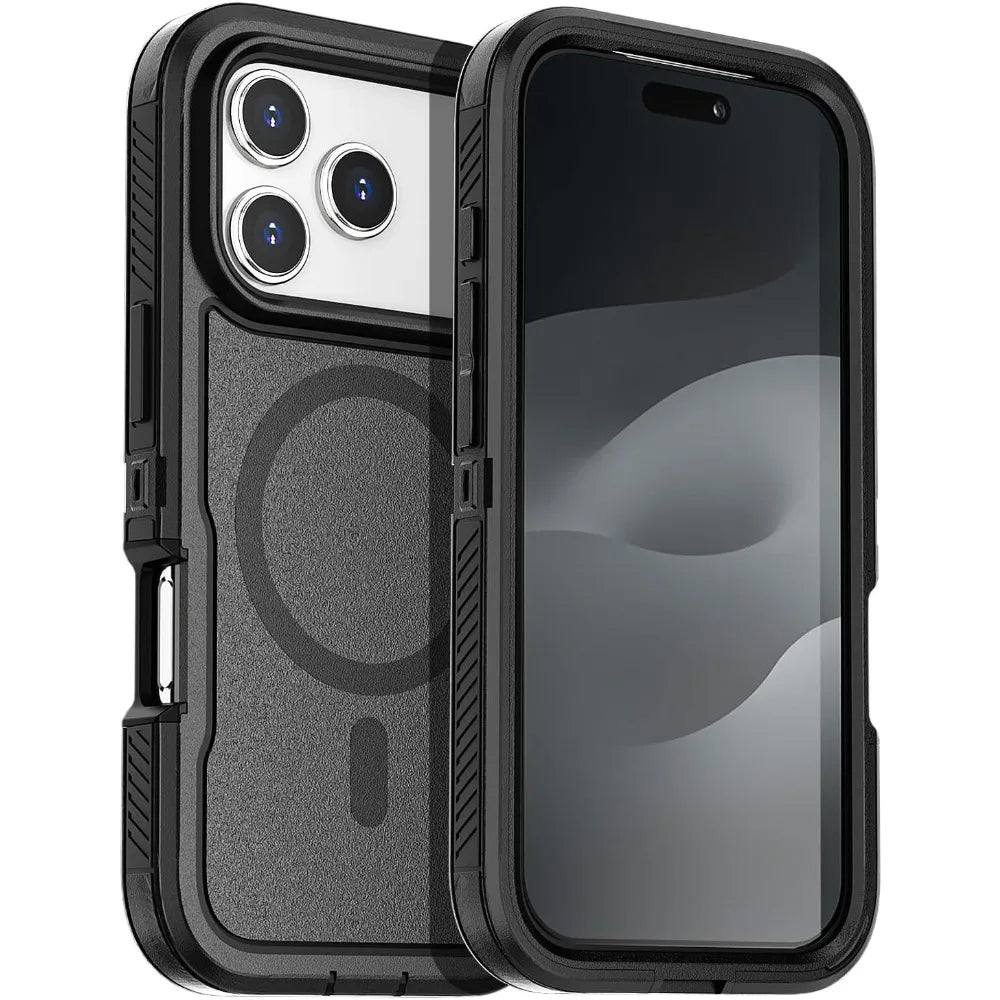 Matte Clear Magnetic OTT Phone Case for IPhone Air 17 16 15 14 Plus 13 Pro Max Anti-Slip Grip & Wireless Charge Protector Cover Car Mobile World