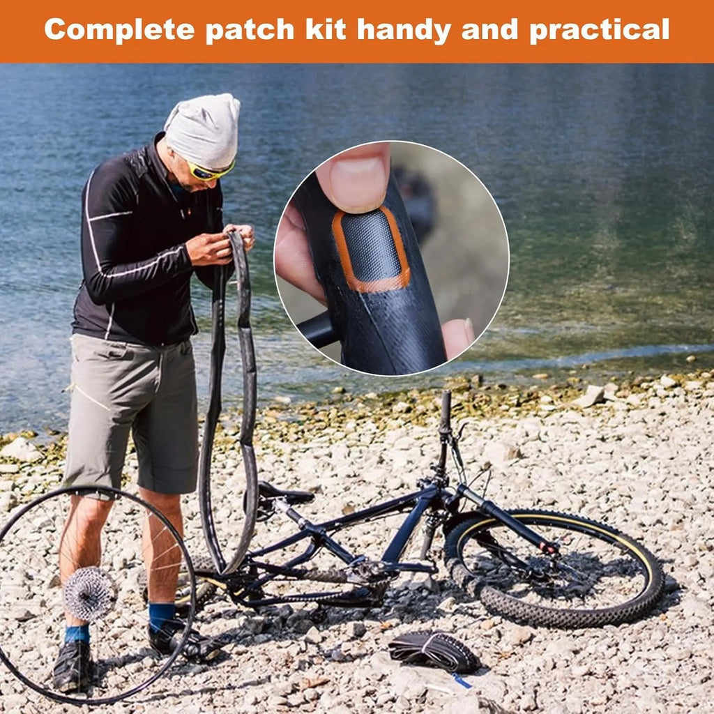 108pcs Parts Bicycle Tire Repair Kit, Tire Repair Kit for Motorcycles Off-road Vehicles Inner Tire Air Chamber Repair Tools Kit CM World