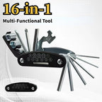 16‑in‑1 Socket Wrench Multi‑Tool Non‑Slip Rotatable Head Stainless Steel Universal Repair Kit For Bicycle Car Home Use