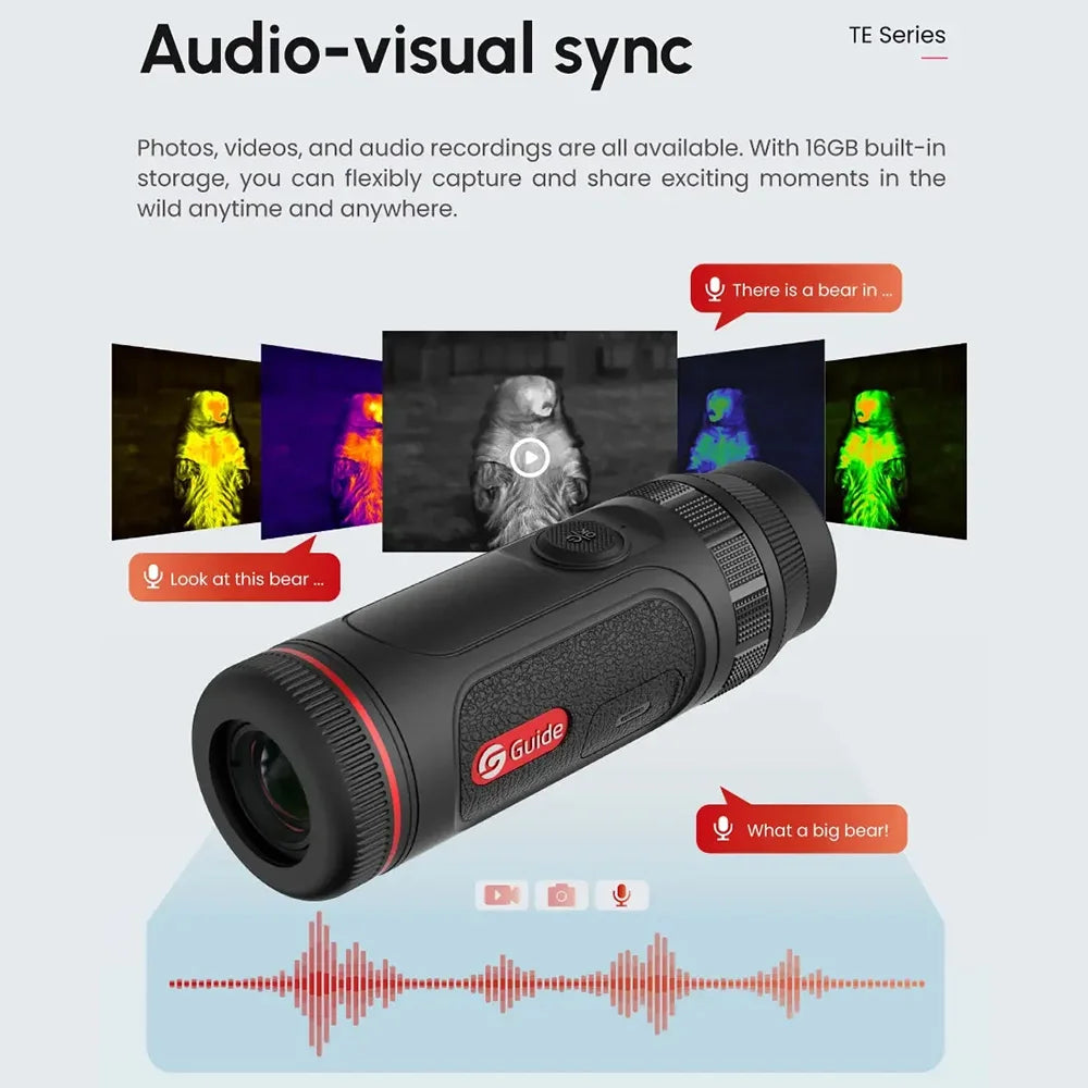 Guide 228g Super Light Handheld Thermal Night Vision Monocular TE421 Outdoor Hunting Monocular CM World