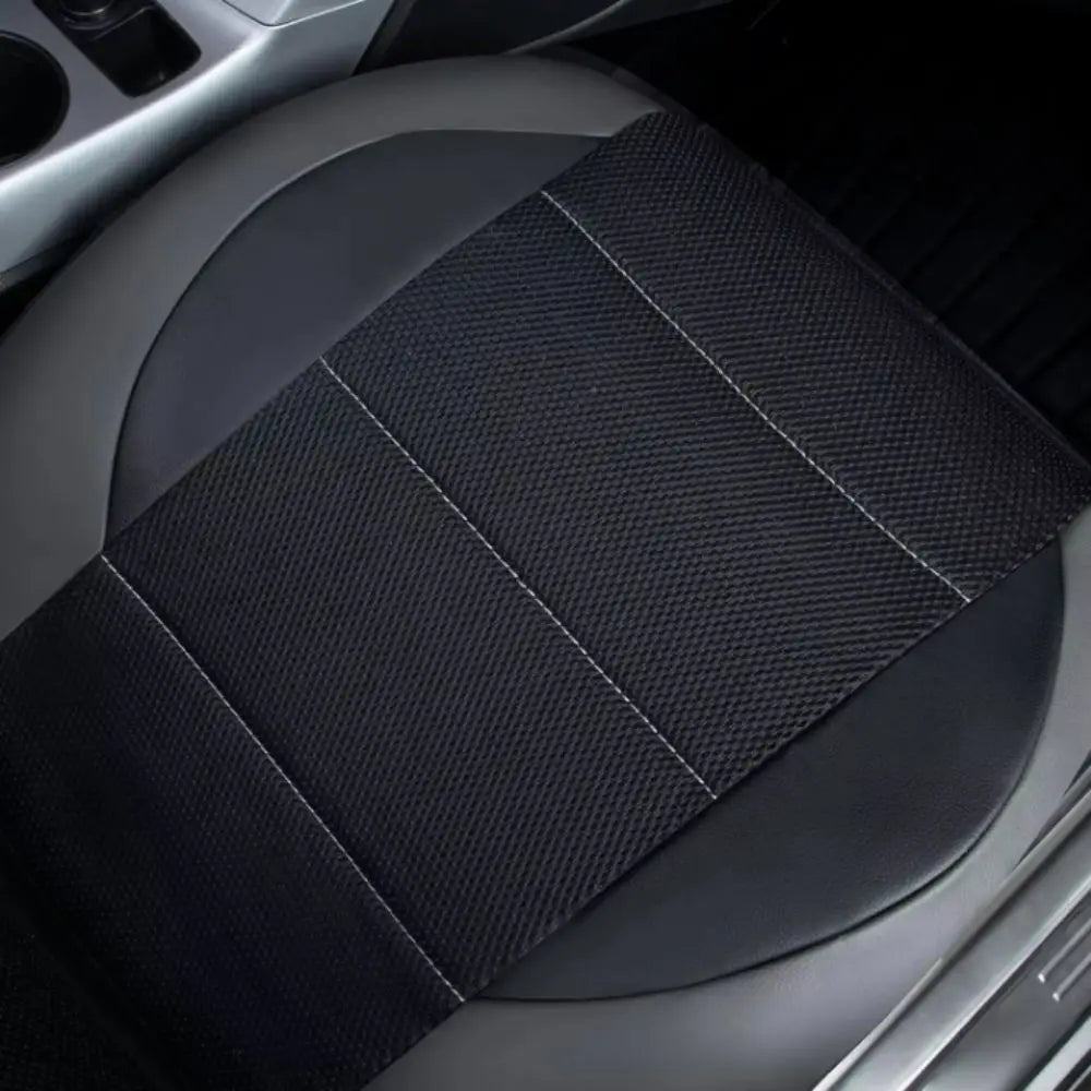 PU Leather Car Seat Cover Waterproof Quilted Seat Cushion Cover Full-Wrapped Sandwich Stitching Universal Car Seat Cover