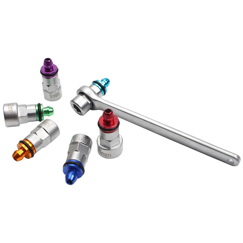 8-piece Set Of Brake Oil Drainer Wrench And Oil Bleed Hose Drain For Protection Tool Set