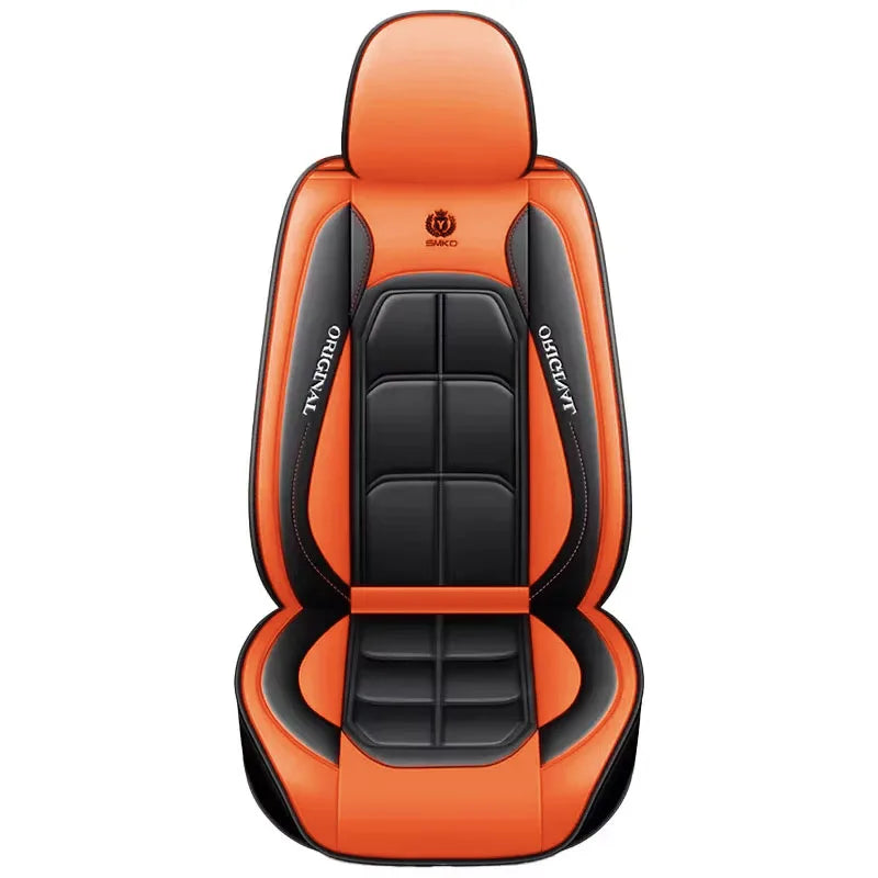 All inclusive seat cover, full leather car seat cushion, single seat driver and passenger seat cover, all season universal pad CM World