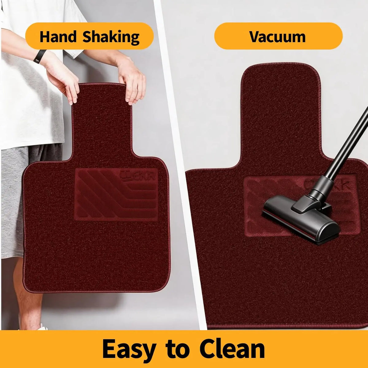 EKR 4Pcs Universal Auto Floor Mats Carpets Car Styling 0.5 inch Thick Polyester Anti-Slip Full Set Carpet Floor Mat For Car Accessories