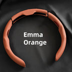 Universal Car PU Nappa Leather Steering Wheel Cover for Men and Women, All-Season, Anti-Slip, Sweat-Absorbent, Wear-Resistant CM World