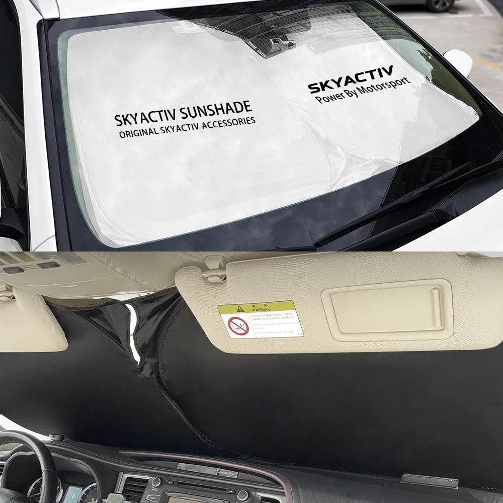 Car Window Sunshade Cover Windshield Visor Anti-UV Protector For Mazda 3 Bk 6 Gg Gh Gj CX3 CX5 CX30 CX7 CX8 CX9 MX5 RX8 Skyactiv