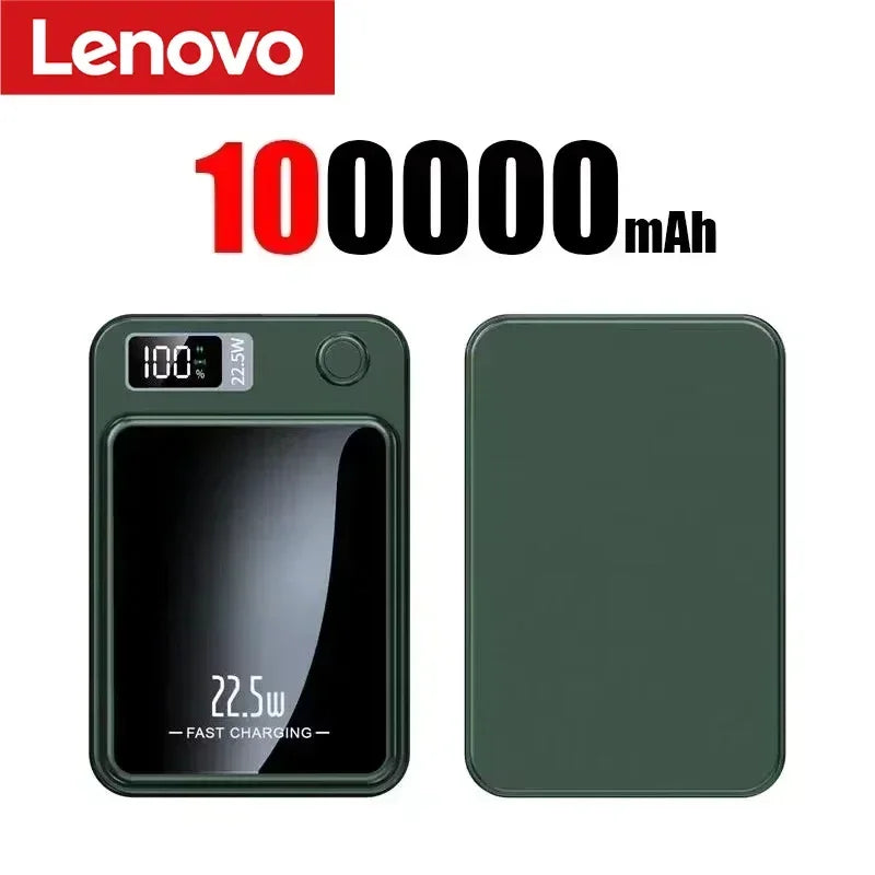 Lenovo Wireless Magnetic Power Bank 500000mAh 22.5w Super Fast Charging Portable External Battery Powerbank For Iphone Samsung