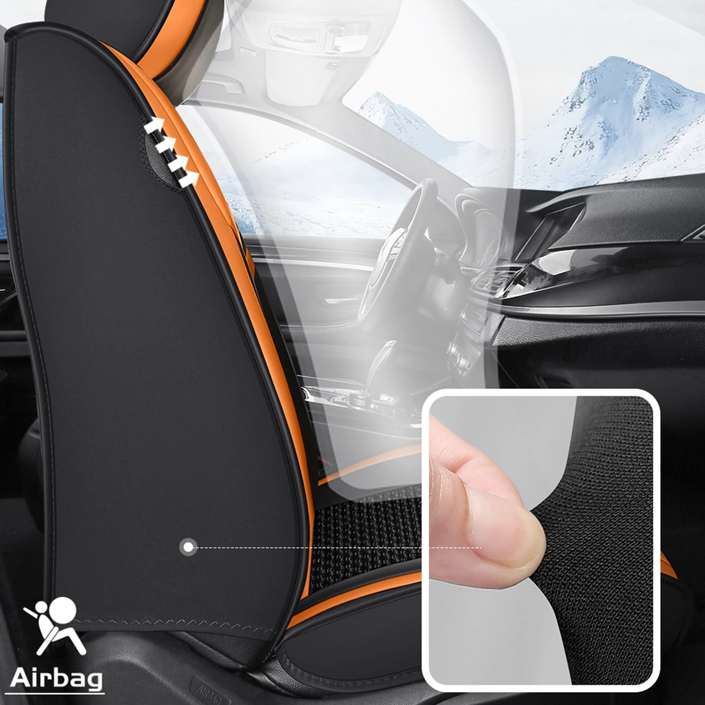 Premium 5 Seat Car Seat Covers PU Leather Ice Silk Fabric Full Coverage Split Headrest Non Slip Durable Universal Fit 95% Cars CM World