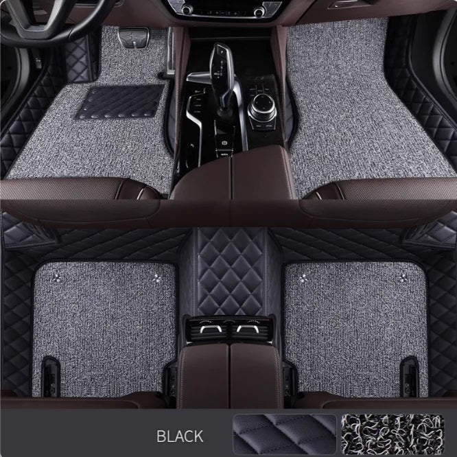 Double layer 5D Custom Car Floor Mats For Audi A6 C5 1997-2005 Years Auto Carpets Foot liners car Accessories voiture