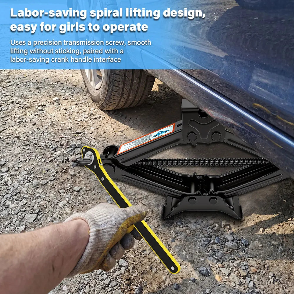 2.5T 1.5T Car Jacks 2 in 1 Manual Lift Jack Car Repair Tool Lifting Tool with Labor-saving Ratchet Wrench Foldable Jack for Car