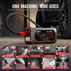 GOOLOO A7 Car Jump Starter with Air Compressor, 6000A & 160PSI Emergency Starter, 12V Supersafe Battery Booster with Tire Inflator & Pump (Inflate/Deflate) for All Gas & Up to 10.0L Diesel Engines