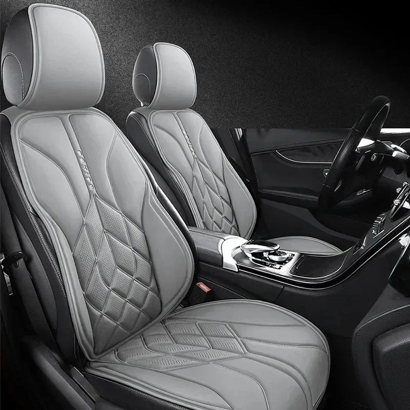 Nappa Leather Car Seat Covers Full Set 5 Seater Universal Car Seat Cushion Auto Accessories Interior Car Seat Protective Covers CM World