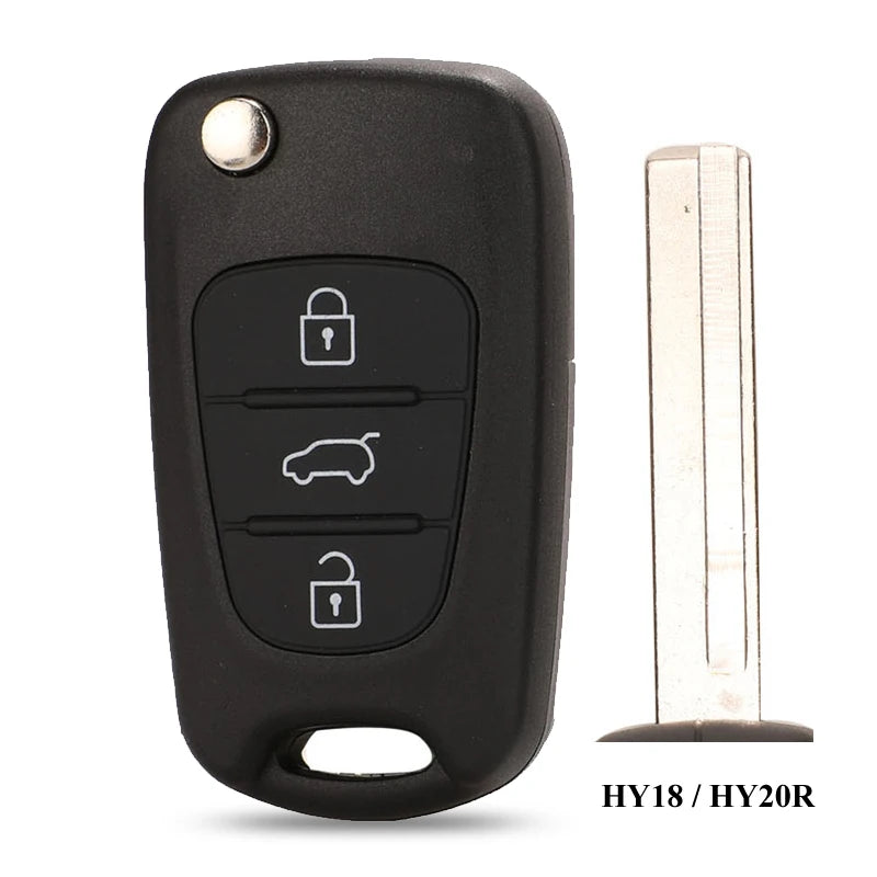jingyuqin 10pcs Remote Flip Key Shell For Kia K2 K5 Sorento Sportage Rio Hyundai I30/IX35 Accent 3Button Car Folding Key Housing CM World