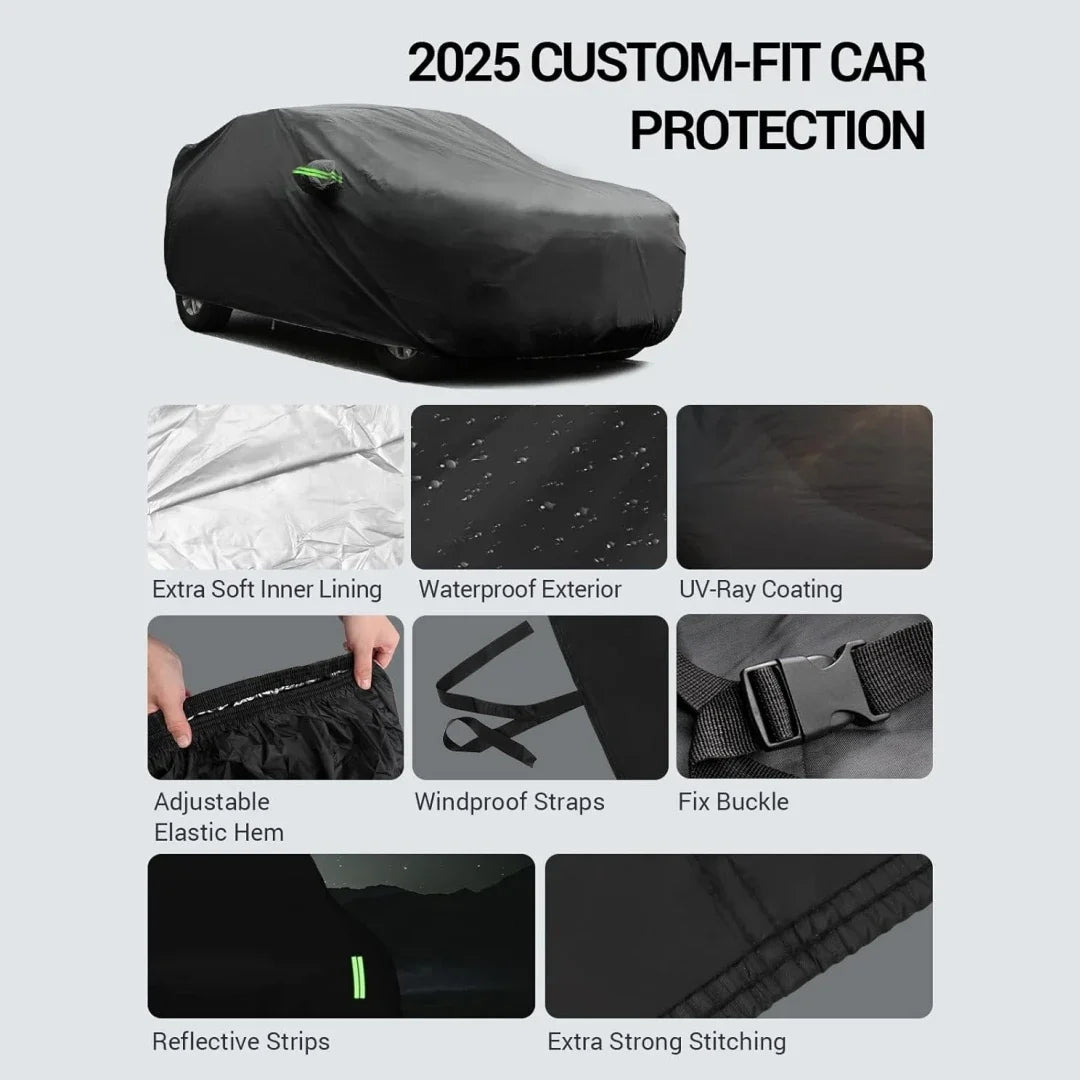 Outdoor Car Covers Custom Fit For Toyota Land Cruiser 2008-2025 Waterproof All Weather For Automobiles Rain Snow Sun Protector Car Mobile World
