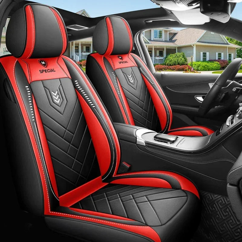 1pcs All inclusive seat cover full leather car seat cushion Driver's seat cover or passenger seat cover all season universal pad Car Mobile World