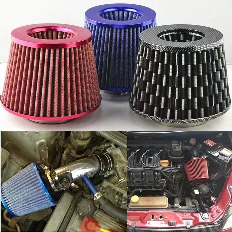 Car Modified 76MM Universal High Flow Mushroom Head Air Filter Air Intake Kit For Automotive Parts Cold Air Intake Air Filter CM World