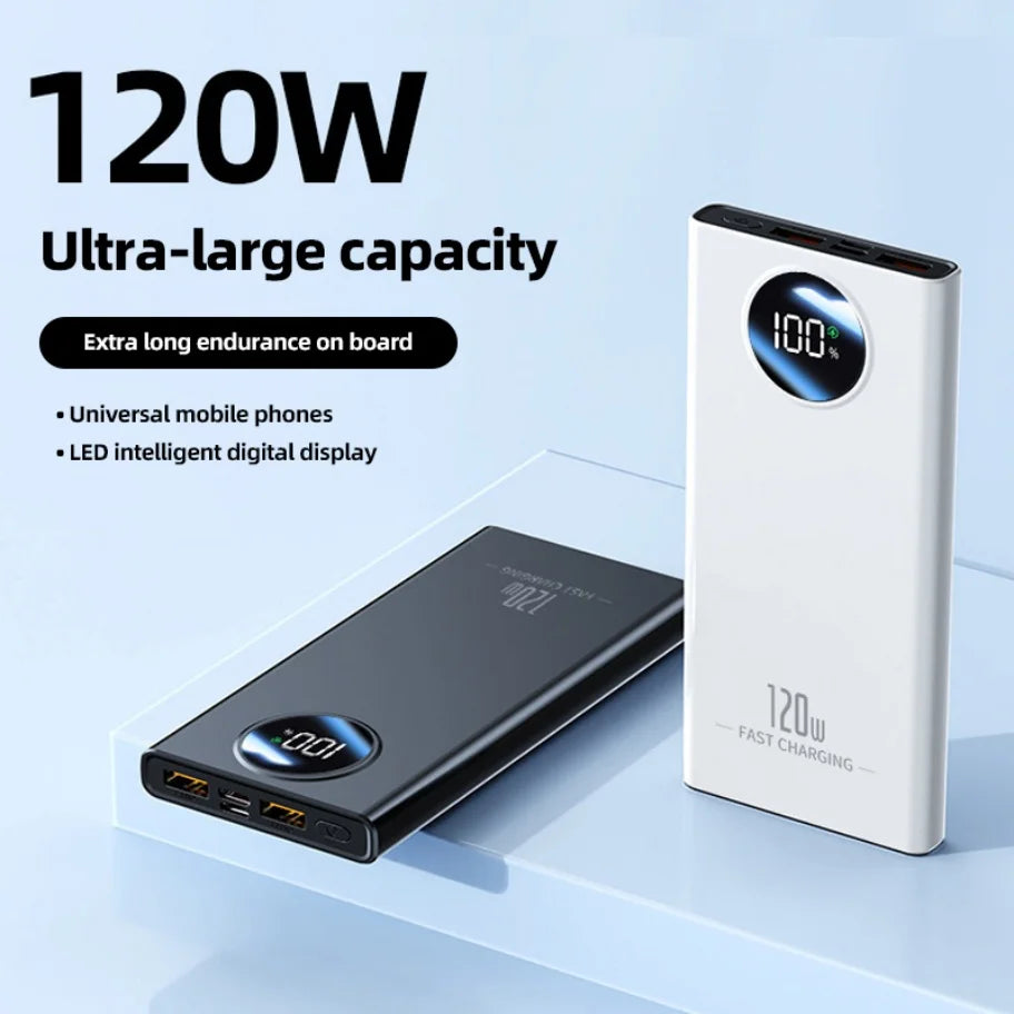 120W 80000mah Power BankSuper Fast Charging  Ultralarge Capacity For Mobile Power External Battery For Iphone Xiaomi Samsung