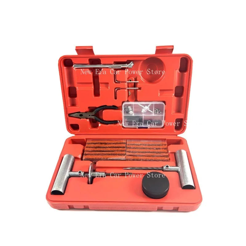 77-Piece Automotive Tire Repair Kit Vacuum Tire Patch Tool Set