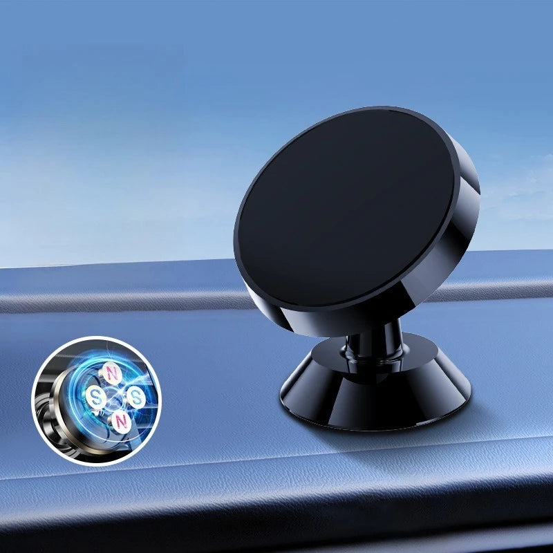 Metal Magnetic Car Phone Holder Magnet Mount Mobile Cell Phone Stand 360° Rotation Universal Cars Holder CM World