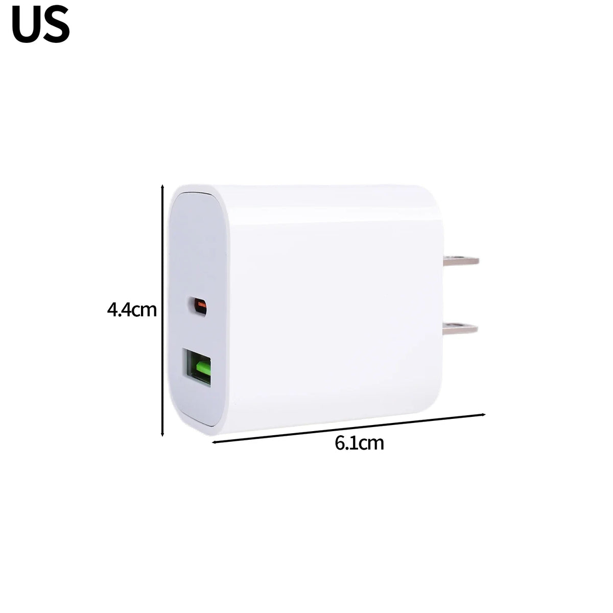 5V 2.4A Universal USB PD Fast Charger For iPhone 15 iPad Samsung Xiaomi Huawei Tablet Laptop US EU Plug Dual Port Power Adapter