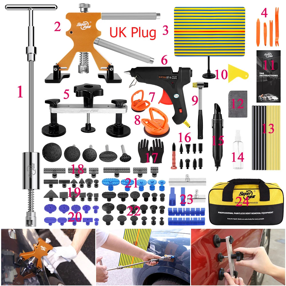 Auto Paintless Body Dent Removal Kits Car Dent Repair Tools Automotive Dent Remover Suction Cup Dent Puller Tool Kit for Car CM World