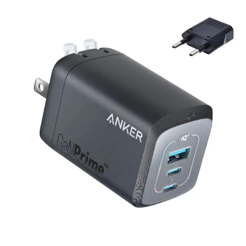 Anker Prime 67W GaN Charger 3-Port USB C Compact Wall Charger Fast Charging For MacBook Pro/Air, iPhone 15,16  iPad Pro Laptops Car Mobile World
